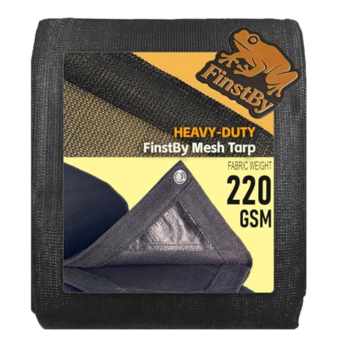 70% Black Shade Cloth 10x18 ftHeavy Duty Mesh Tarp with Grommets Weather-Resistant Sun Shade Netting for Dump Trucks Pergola Greenhouse Chicken Coop Patio Plants Growing Outdoor Protection - size: 10x18 ft