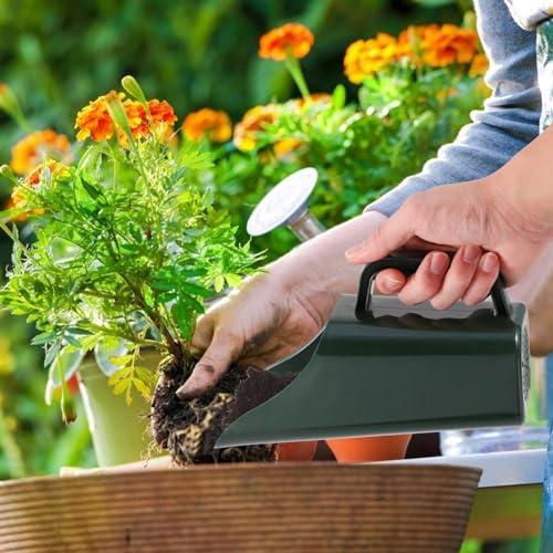 Angoily Garden Soil Shovel with Sieve Mesh 8.54 Inch Plastic Bucket Shovel for Flower Succulents and Vegetable Planting Soil Scooper and Loosening Tool