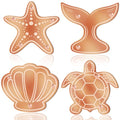 4 Pack Pure Copper Disk for Bird Bath Water Cleaner,Ocean | Triple-point Support, Outdoor Bowl Purification, Algae Prevention Safe, Pure Copper Discs, Flower Petal Design Shapes - size: Ocean