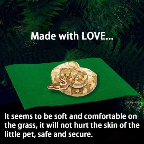 Hamiledyi Reptile Carpet 39 x 20 Inch Terrarium Bedding Substrate Liner Reptile Mat Tank Accessories for Bearded Dragon Lizard Tortoise Leopard Gecko Snake