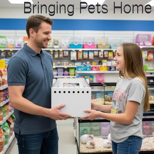 Coloch 20 Pack Cardboard Pet Carrier for Small Pets, 11x8x6 Inches Disposable Pet Transport Box for Pullets, Fowls, Hamsters, Gerbils, Reptiles, Guinea Pigs
