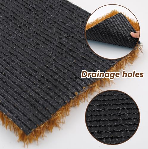 6 Pcs Washable Chicken Nesting Pads,Chickens Nesting Box Pads Chickens Nesting Pads Artificial Grass Rug Reusable Hens Nest Boxes Pad Chicken Coop Bedding for Laying Eggs (12 x 12 x 0.78 Inches) - color: 【Yellow】