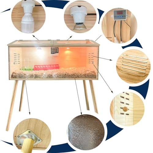 Brooder Box for Chicks, Kit with Heat,Chick Brooder Box with Sliding Door,with Thermostat,Table Legs, Temperature and Humidity Meter,Suitable for Quails/Chicks/Ducks/Quails/Hamsters (40×16×16 inches) - color: 40×16×16 inches