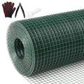 Hardware Cloth 1/2 inch 48in x 100ft Chicken Wire, Green Garden Fence, 19 Gauge, Vinyl PVC Coated Metal Welded Wire Mesh for Preventing Snakes, Raccoons, Foxes, Poultry Netting - size: 1/2inx48inx100ft