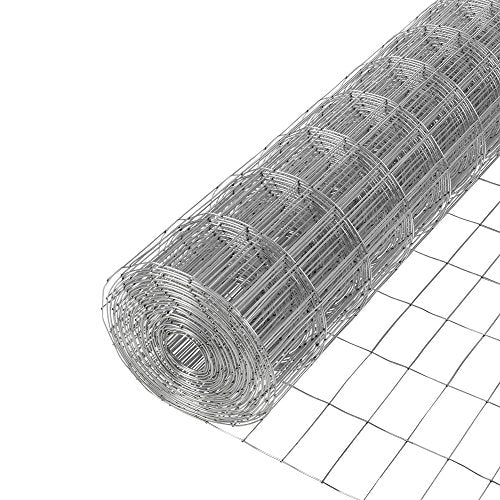 YARDGARD 1/2 in. x 1 in. Mesh Welded Wire Fence Roll, 48 in. x 100 ft., 16-Gauge Galvanized Steel Fence for Rabbit Fence, Chicken Coop, Cage Wire, Garden Protection and Small Animal Enclosures - size: 48 in. x 100 ft.