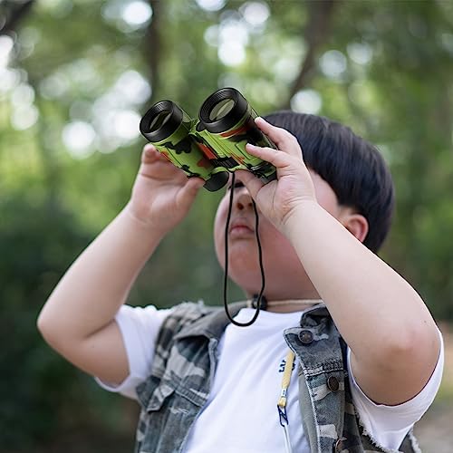 Jiuguva 50 Pack Binoculars Small Compact Binoculars with Neck Strap Camping Party Favors Nature Exploration Toys for Bird Watching, Hiking, Camping, Travel, Learning(Camouflage) - color: Camouflage