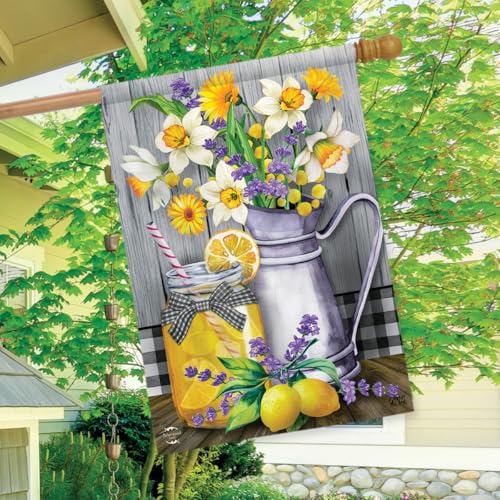 Briarwood Lane Lemonade Summer House Flag - color: 09 - Lemonade Garden