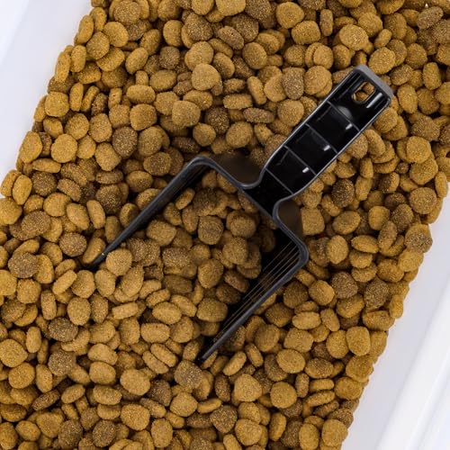 IRIS USA Dog Food Storage Container, Up to 54 lbs, Dark Gray, Made in USA | Includes 2-Cup Scoop & Wheels, Airtight Seal, BPA-Free, Bird Seed, Cat food, Cat Litter, Treats, Keeps Kibble Fresh - color: Dark Gray, size: 40 lbs