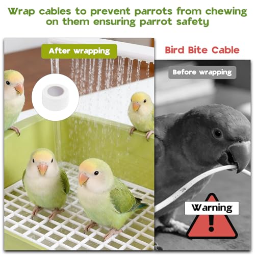 Parrot Bathtub, Large Bird Shower Fountain, Automatic Bird Bath, Parrot Bath Shower, Automatic Bathtub with Circulating Faucet, Indoor Fountain with USB Pump, Green - color: A