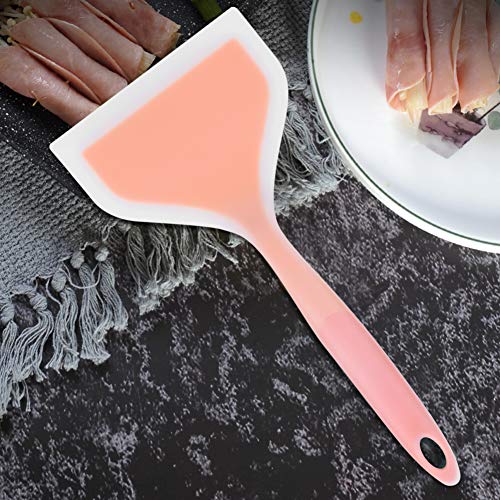 Silicone Pancakes Shovel Wide Spatula Turner, Soft Edge Turner - color: Orange,Green