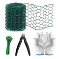 Floral Chicken Wire, Chicken Wire for Floral Arrangements for Reinforce Fencing 4 x 118 Inch Hexagonal Galvanized Mesh Fence with Gloves Ties & Cutter