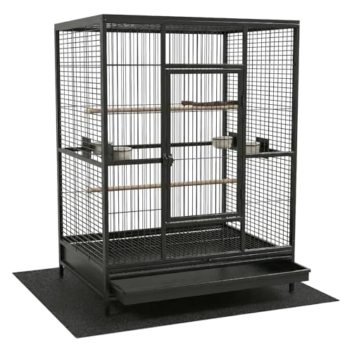 Under Pet Cage Mat for Bird Cages, Dog Kennels, Reptile Aquariums, Dog Kennels, Water-Resistant Pad for Hard Floors and Surfaces (X-Large) - size: X-Large