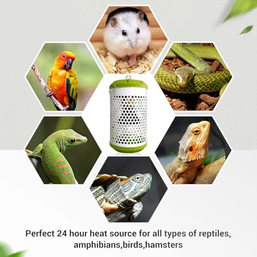 SYSAI Bird Cage Heater with Intelligent Thermostat, 50W Safe Heat for Parrots, Canaries, Finches and Other Small Pets, 24/7 Heating with Anti-Bite Cord Protector