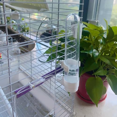 4 Pack Bird Cage Water Dispenser, Hanging Bird Water Feeder for Cage | Parakeet Water Dispenser for Cage, No Spill Automatic Feeder, Parakeet Cage Water Container for Small Birds Parrot Macaw - color: Mix-120ML