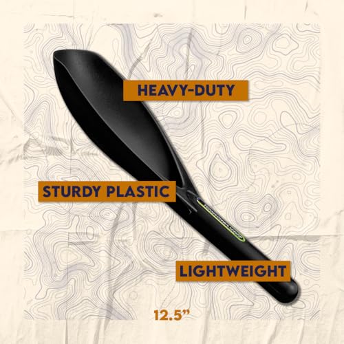 SE Black Prospector's Scoop - 12.5" Heavy-Duty Plastic Tool for Metal Detecting, Gold Panning, Treasure Hunting, and Gardening - color: Black