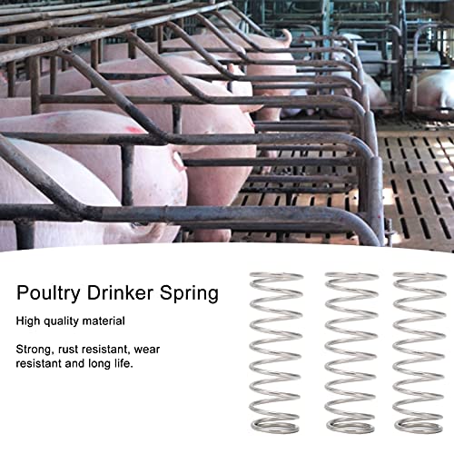 GLOGLOW Poultry Drinker Spring 100PCS, Iron Material, Animal Drinker Fountains Accessories, Strong Rust Resistant Water Nozzle Spring