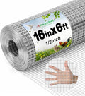 Amagabeli Ture 19 Gauge Hardware Cloth Chicken Wire 1/2 inch 16in x 6ft Double Galvanized Extra Thick Heavy Duty Welded Wire for Chicken Coop Animal Cage Garden Fence Pet Enclosure Window Vent - size: 1/2" 16" x 6'