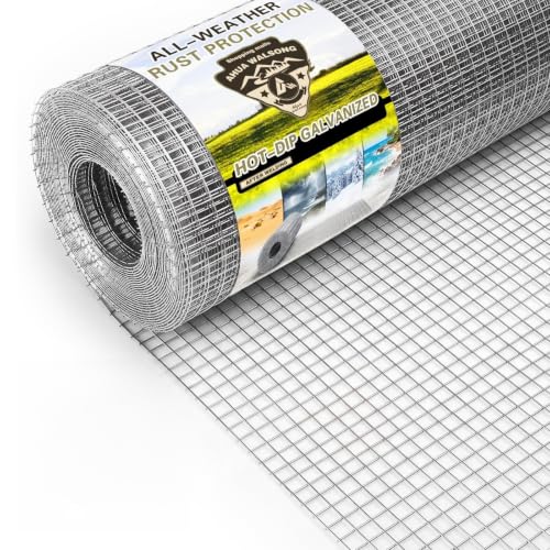 Hardware Cloth 1/4 Galvanized Wire Mesh Roll 20" x 20' (23 GA), Chicken Wire Fence for Pens, Coops, Rabbit/Snake Fences, Supports Poultry Netting Cage Fence - size: 1/4" 23ga 20in x 20ft