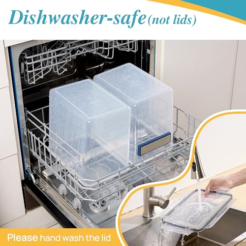 Vtopmart 8.5L Extra Large Flour Sugar Storage Containers, 2 PCS, Black | Each for 10 lbs Flour, Airtight Seal, BPA Free, Food Grade Material, Dishwasher Safe (Not Lids) - color: Black, size: 8.5L