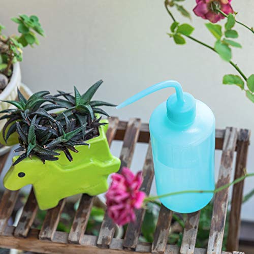 Squeeze Bottles Succulent Watering Bottle 500ml Blue Water Squirt Irrigation Bottle Squeeze Sprinkling Can Plastic Wash Plant Bottle 2pc - color: Blue
