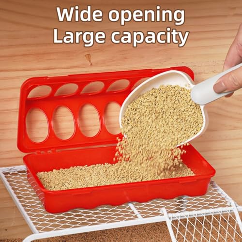 Small Poultry Feeder Porous Anti Grab Anti Spill Design for Chicken and Quail Coops, Backyards and Farm Use, 12 Holes - color: 12 holes