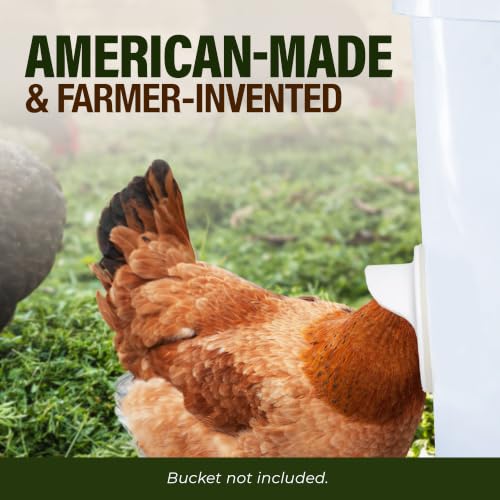 Poultry Pro DIY Chicken Feeder Kit, Weatherproof, 3 Ports & Hole Saw | As Seen on Shark Tank, Gravity Fed Chicken Feeder, for Buckets, Barrels, Bins & Troughs, Poultry Feed (Bucket Not Included) - style: Original Feeder 3 Pack