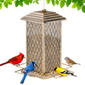 Bird Feeder, Heavy Duty Metal Bird Feeders for Outdoor Hanging | 3LB Large Capacity, 4 Perches, Wild Birdfeeder, Sturdy, Easy to Fill, For Outside Garden Yard - color: Small, 3 lbs