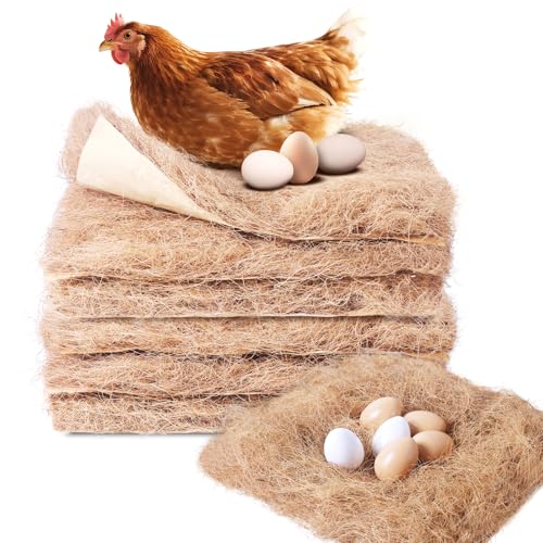 Laying Hen Nesting Pads, Premium Bedding for Chicken Nesting Box, Chicken Coop Accessories, 13x13, 6 Pieces (2 Pack) - size: 6 pieces