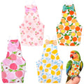 4 Pcs Bird Diaper, Reusable Parrot Diaper with Waterproof Inner | Cute Parrot Nappy Urine Wet Suit Costume Washable Cockatiel Clothes Bird Diapers Clothes for Budgie Canary Parakeet Macaw
