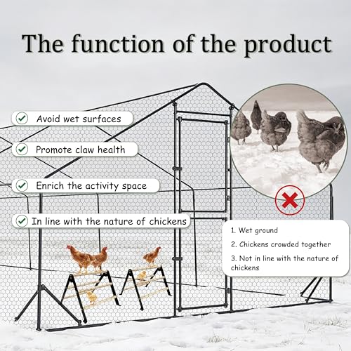 XCL Chicken Perch for Baby Chicks, Chicken Roosting Bars, Chicken Perch for Coop, Suitable for Backyard Poultry, Easy to Install Farm Chickens Roost Toys, A-Shaped Chicken Perch (S) - size: S