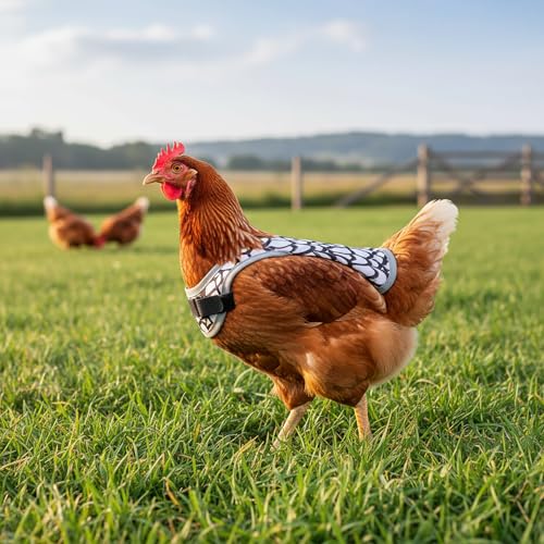 2-Pack Chicken Saddle for Hens, Adjustable Hen Apron Back Protector, Poultry Wing & Back Guard, Feather Protection Jacket for Chicken Mating, Pecking & Plucking Prevention