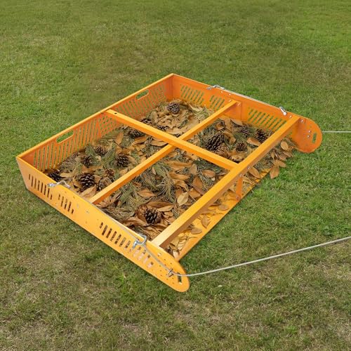 POPMOON 2-in-1 Horse Manure Fork & Tow Behind Trailer, 330lb Manure Scooper | Heavy Duty 330lbs Capacity Paddock Cleaner, Easy Assemble Drag Manure Collector for Pasture, Farm & Yard Sweeper - size: 43" L -no wheels