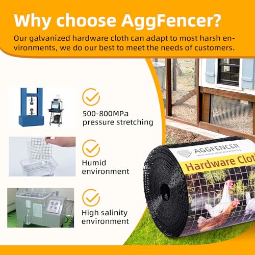 8in x 50ft Black Hardware Cloth 1/2 inch 19Ga PVC Coated Mesh | Vinyl Coated Fence, Welded Metal Chicken Wire Fencing Roll, Garden Plant Fencing, for Chicken Coop and Home Improvement - size: 1/2 inch 8in x 50ft