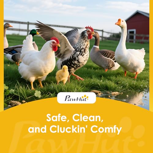PawHut Chicken Coop Outdoor Weatherproof for 1-2 Chickens 36" x 25" x 27" | Wooden Duck House, Nesting Box, Pull-Out Metal Tray, Rabbits Ducks, Poultry Cage Rabbit Hutch, Backyard Farm