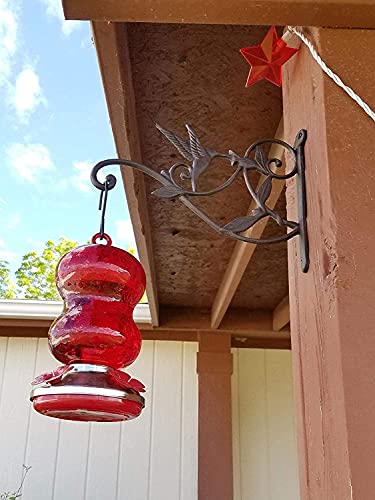 Mkono Hanging Plant Bracket Hook Iron Decorative Plant Hanger for Flower Basket Bird Feeder Wind Chime Lanterns, 1 Pack | 1 Pack, Rust-Proof, Bird Shaped Design, Easy Mount, Wall Hook for Flower Basket Wind Chimes Lantern, Indoor Garden Patio