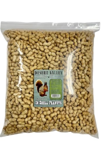Desert Valley Premium Quality Spanish Peanuts in Shell – 10 Pounds – Naturally Smaller Shell Size – USA Grown Raw Wildlife Food for Squirrels, Birds, Deer & Other Outdoor Animals - size: 10 Pound (Pack of 1)