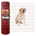 Red PVC Coated Welded Wire Fence 36" x 50' Roll, 2"x4" Mesh, 14 Gauge | Vinyl Coated Garden Fencing, Yard & Pet Barrier, Chicken Wire Fencing, Dog Enclosure Mesh, Vegetable Plant Protector - color: Red, size: 2''x4'' 14GA 36''x50'