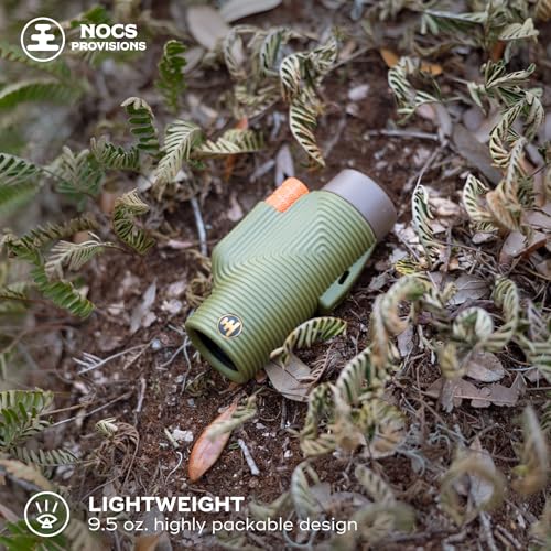 Nocs Provisions Zoom Tube 8x32 Monocular, Bird Watching & Backpacking | 8X Magnification Telescope, Bak4 Prism, Wide Field of View for Wildlife Viewing - color: Juniper Green II