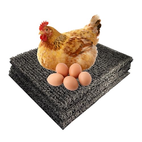 Nesting Pads for Chicken Coop, Washable Plastic Nesting Box Liners, Reusable Box Pads, Coop Accessories for Chicken Hen Box Laying Eggs, Gray,12 x 12 inch (3 Pack) - color: 3 Pack