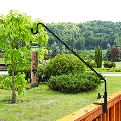 2 Pack Heavy Duty Extensible Adjustable Deck Hooks for Hanging Bird Feeders, Plants, Suet Baskets, Wind Chimes, Lanterns - size: 43in Long Deck Hook-2 Packs
