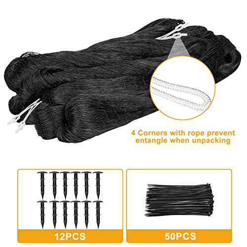 BSTPCOO Bird Nets 25'x100' with 1" Mesh, Nylon Poultry Net Over Chicken Run | Heavy Duty Aviary Net Chicken Coop Netting, Garden Netting Deer Fence for Fruit Tree and Vegetable Against Birds, Squirrels - size: 25'×100'-1''
