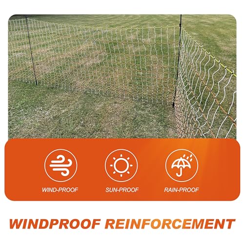 2 Rolls Poultry Electric Netting Fence - 47.3''H (can be Manually Raised to 59.1''H) x (98.5'L+65.6'L) for Flying Chicken, Sheep, Goats in Farms, Ranches and Gardens, PK2 - style: (47.3 to 59.1)" x (98.5'+65.6') - PK2