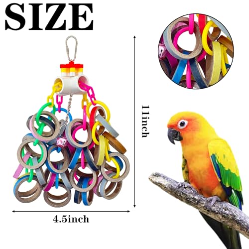 LWINGFLYER Bird Toys,Parrots Durable Cardboard Chewing Shredding Foraging for Medium & Large Parrot African Greys Cockatoos Amazons Mini Macaws