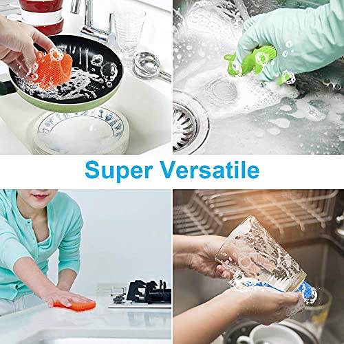 3PCS Silicone Dish Sponges, Multi-Purpose Kitchen Gadget Brush | Silicone Dish Sponges,Multi-Purpose and Efficient Sponge Kitchen Gadgets Sponges,,Especial Delicate Kitchen Sponge Brush