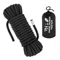 AOLEBA 10.5 mm Static Climbing Rope 10M(32ft) 20M(64ft) 30M(96ft) 50M(160ft) 70M(230ft) Outdoor Rock Climbing Rope, Escape Rope Ice Climbing Equipment Fire Rescue Parachute Rope - color: Black, size: 32ft