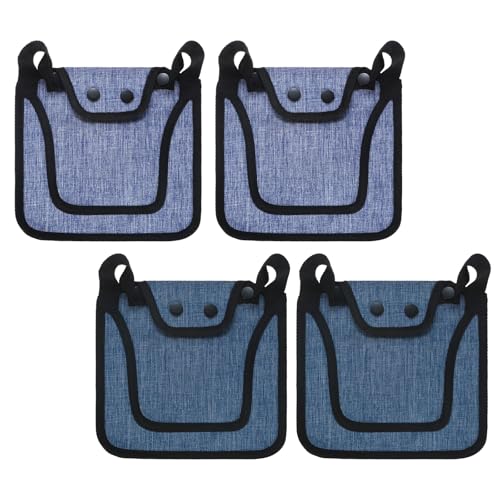 M METERXITY 4-Pack Premium Chicken Saddle, 25.4cm/10" Hens Saddle with Adjustable Strap Birds Feather Protector for Back and Sides Poultry Saver for Hens and Roosters [Blue,Purple Each 2] - color: Blue,Purple