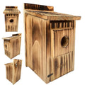 Bird Houses for Outside, Wooden Hanging Birdhouse with Easy Clean, Brown | Nesting Box for Small Wild Birds, Weather-Resistant Backyard Garden Decor, Decorative Outdoor Bird Nest by Oojami