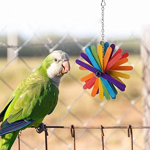 Wooden Chew Grind Teeth Popsicle Sticks Toy for Birds Parakeet Cockatiel Conure Parrot Lovebird Pet Cage Supplies