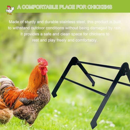 Chicken Roosting Bars for Coop – Adjustable Stainless Steel Chick Perch and Ladder for Poultry, Chicks and Birds, Easy to Install and Clean, Ideal for Coops, Farms, and Backyard