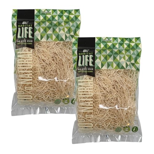 Aspen Wood Excelsior, Fine Cut, Small 2-Pack | Natural Aspen Wood Excelsior for Crafts & Animal Bedding, Cages, Soft & Absorbent, Dye-Free, Family Owned, USA Made - size: Small 2-pack, style: Fine Cut